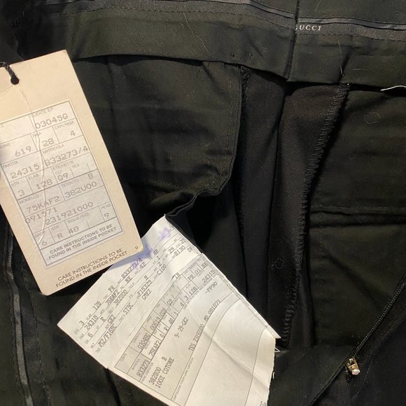 Vintage Men's Black Gucci Dress Pants - Picture 2 of 6